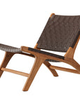 Vind Rike Single Sofa - Brown Teak / Brown PU