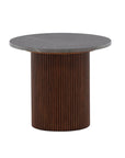 Vind Härön Side Table - Dark Brown / Dark Grey Marblelook