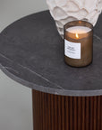 Vind Härön Side Table - Dark Brown / Dark Grey Marblelook