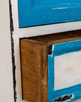 Beautiful wooden blue/white shabby chic wall cabinet - vivahabitat.com
