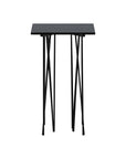 Side Table Square 40*40 - Artificial Stone / Black - vivahabitat.com