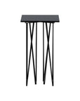 Side Table Square 40*40 - Artificial Stone / Black - vivahabitat.com