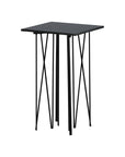 Side Table Square 40*40 - Artificial Stone / Black - vivahabitat.com