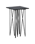 Side Table Square 40*40 - Artificial Stone / Black - vivahabitat.com