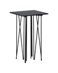 Side Table Square 40*40 - Artificial Stone / Black - vivahabitat.com