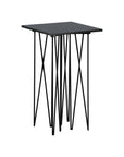 Side Table Square 40*40 - Artificial Stone / Black - vivahabitat.com