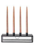Bloomingville Pelo Advent Candle Holder, Black, Glass - vivahabitat.com