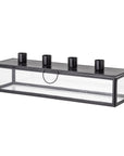 Bloomingville Pelo Advent Candle Holder, Black, Glass - vivahabitat.com