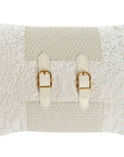 Buckle Cushion Teddy White - vivahabitat.com