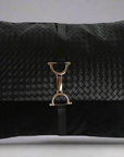 Buckle Cushion Velvet Black - vivahabitat.com