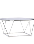 Österlen Sofa Table - Silver Chrome / Clear glass - vivahabitat.com