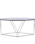 Österlen Sofa Table - Silver Chrome / Clear glass - vivahabitat.com