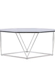 Österlen Sofa Table - Silver Chrome / Clear glass - vivahabitat.com