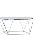 Österlen Sofa Table - Silver Chrome / Clear glass - vivahabitat.com