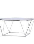 Österlen Sofa Table - Silver Chrome / Clear glass - vivahabitat.com