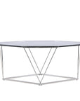 Österlen Sofa Table - Silver Chrome / Clear glass - vivahabitat.com