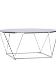 Österlen Sofa Table - Silver Chrome / Clear glass - vivahabitat.com