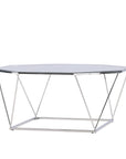 Österlen Sofa Table - Silver Chrome / Clear glass - vivahabitat.com