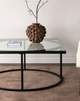 Skanör Sofa Table - Black / Clear glass - vivahabitat.com