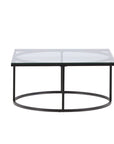 Skanör Sofa Table - Black / Clear glass - vivahabitat.com