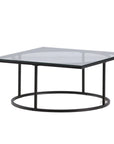 Skanör Sofa Table - Black / Clear glass - vivahabitat.com