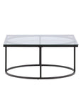 Skanör Sofa Table - Black / Clear glass - vivahabitat.com