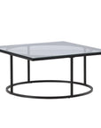 Skanör Sofa Table - Black / Clear glass - vivahabitat.com