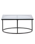 Skanör Sofa Table - Black / Clear glass - vivahabitat.com