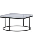 Skanör Sofa Table - Black / Clear glass - vivahabitat.com