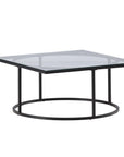 Skanör Sofa Table - Black / Clear glass - vivahabitat.com