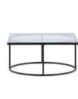Skanör Sofa Table - Black / Clear glass - vivahabitat.com
