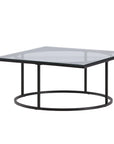 Skanör Sofa Table - Black / Clear glass - vivahabitat.com