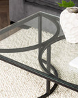 Skanör Sofa Table Rectangular - Black / Clear glass - vivahabitat.com