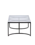 Skanör Sofa Table Rectangular - Black / Clear glass - vivahabitat.com