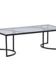 Skanör Sofa Table Rectangular - Black / Clear glass - vivahabitat.com
