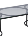 Skanör Sofa Table Rectangular - Black / Clear glass - vivahabitat.com