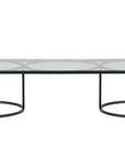Skanör Sofa Table Rectangular - Black / Clear glass - vivahabitat.com