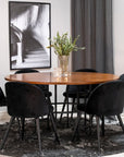 Copenhagen - Dining Table round - Brown / Black - vivahabitat.com