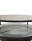 Falsterbo - Sofa Table Round - Glass / Black - vivahabitat.com