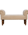 Boucle Cream Bench