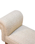 Boucle Cream Bench