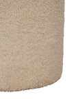Boucle Cream Round Footstool