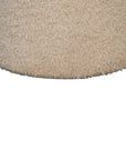 Boucle Cream Round Footstool