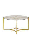 Kivik - Sofa Table - Glass / Brushed Brass - vivahabitat.com