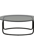 Lomma Sofa Table - Black / Clear glass - vivahabitat.com