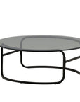 Lomma Sofa Table - Black / Clear glass - vivahabitat.com