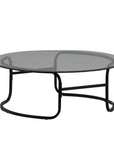 Lomma Sofa Table - Black / Clear glass - vivahabitat.com
