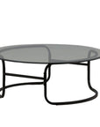 Lomma Sofa Table - Black / Clear glass - vivahabitat.com