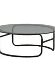 Lomma Sofa Table - Black / Clear glass - vivahabitat.com