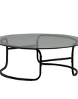 Lomma Sofa Table - Black / Clear glass - vivahabitat.com